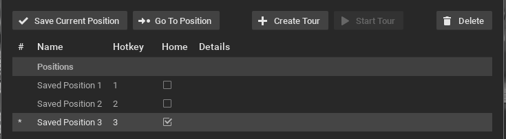 Saving and Restoring PTZ Positions - 1