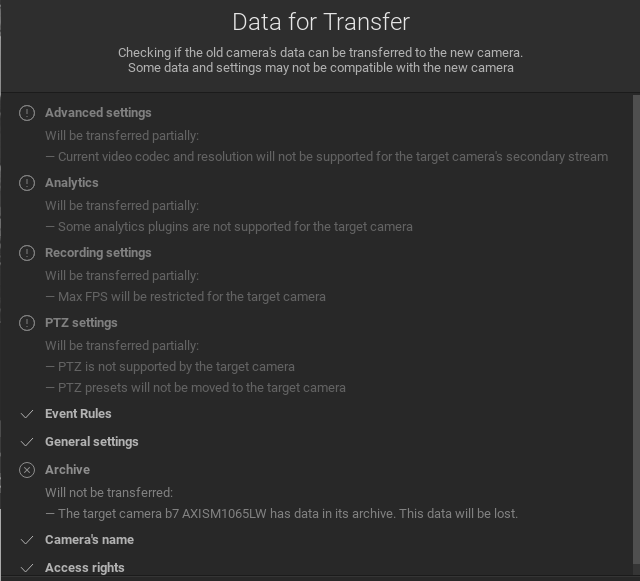 Replacing a Camera - 1